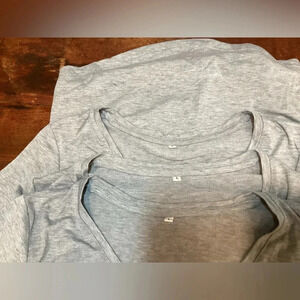 Lot Of 3 Women’s Large Grey Circuit Blank Tshirts